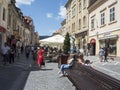 Republicii street in Brasov, Romania